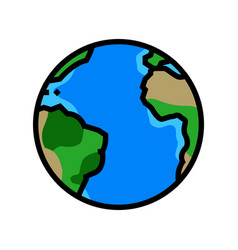 Atlantic Ocean Map Color Icon