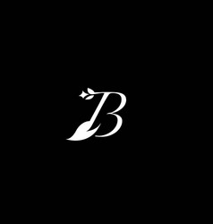 Letter B Typography Font Logo Simple Florish