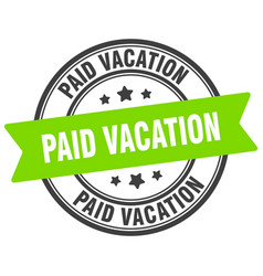 Paid Vacation Stamp Label