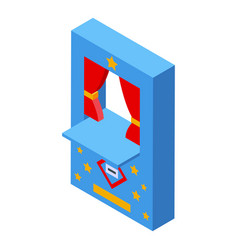 Puppet Theater Icon Isometric Child Stage