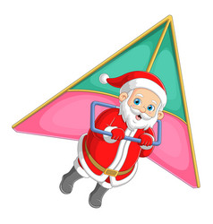 Brave Santa Is Mastering Hang Gliding Sport