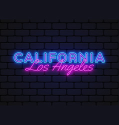 California Neon For Banner Design Vintage Modern