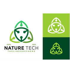 Nature Leaf Technology Logo Design Symbol Icon