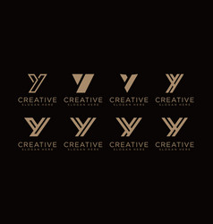 Set Of Letter Y Logo Template Design