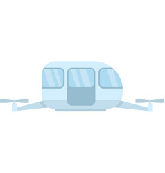 Unmanned Taxi Cab Icon Flat Isolated