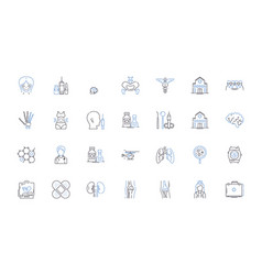 Wellness Check Line Icons Collection Health