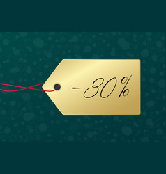 30 Percent Sale Golden Sign