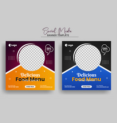 Delicious Food Menu Social Media Post Banner