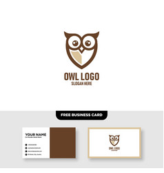 Owl Logo Template Free Business Card Mockup