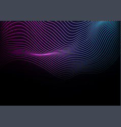 Abstract Futuristic Blue Purple Neon Wavy