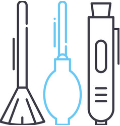 Camera Cleaning Kit Line Icon Outline Symbol