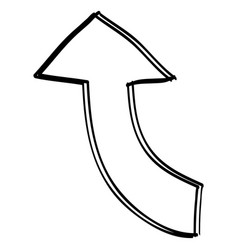 Cartoon Curve Right Direction Arrow