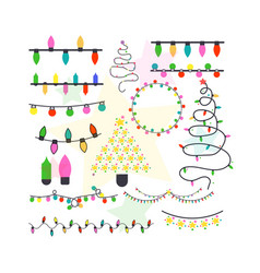 Set Of Christmas Decorative Light Bulb Craft