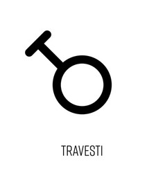 Travesti Sign Black Icon