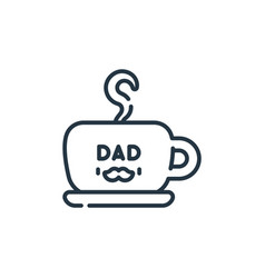 Dad Icon Editable Stroke Linear Symbol