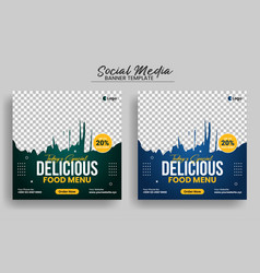 Delicious Food Menu Social Media Post Banner