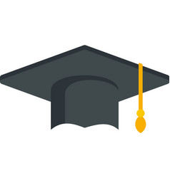 Prosecutor graduation hat icon flat style Vector Image