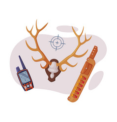 Hunting Objects Set Deer Skull Walkie Talkie