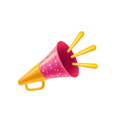 Vintage Pink Megaphone With Terrazzo Texture