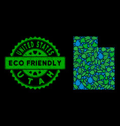 Eco Green Collage Utah State Map And