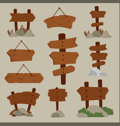 Wood Signboard Cartoon Style