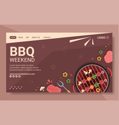 Bbq Or Barbecue Social Media Landing Page