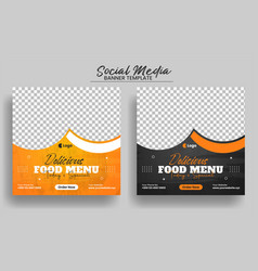 Delicious Food Menu Social Media Post Banner