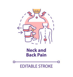 Neck And Back Pain Concept Icon