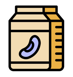 Bean Milk Icon Flat