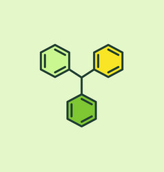 Chemical Molecule With Three Hexagons