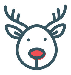 Christmas Rudolph On A White Background