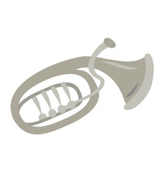 Classical Baritone Horn On White Background