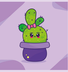 Isolated Cute Cactus Cartoon Character