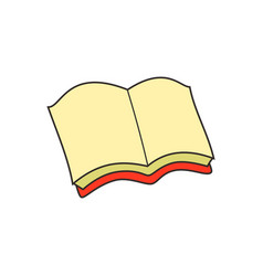 Open Book On White Background