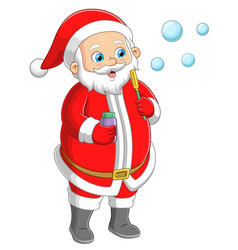 Santa Claus Blowing Soap Bubbles