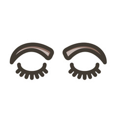 Eyebrow Thick Line Filled Colors Icon For