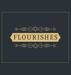 Flourishes Calligraphic Vintage Ornamental