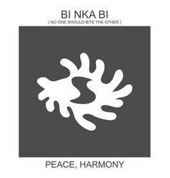 Icon With African Adinkra Symbol Bi Nka Bi