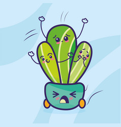 Isolated Cute Cactus Cartoon Character