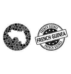 Mosaic Stencil Circle Map French Guinea