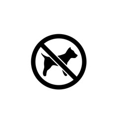 No Dogs Allowed Dog Walking Prohibition Flat Icon