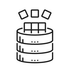 Database Storage Service Network Server Line Icon