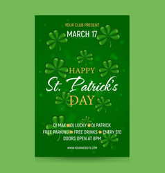 Flyer Design For Happy St Patricks Day