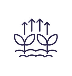 Increase Plant Growth Icon Line