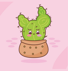 Isolated Cute Cactus Cartoon Character