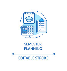 Semester Planning Concept Icon