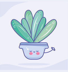 Isolated Cute Cactus Cartoon Character