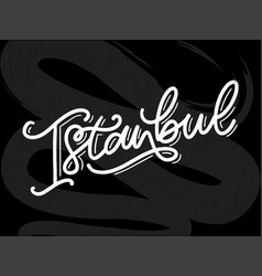 Istanbul Hand Lettering Logo Of Istanbul In Black