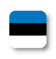 Rounded Square Flag Of Estonia