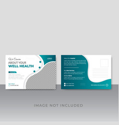 Clean Medical Postcard Template Design